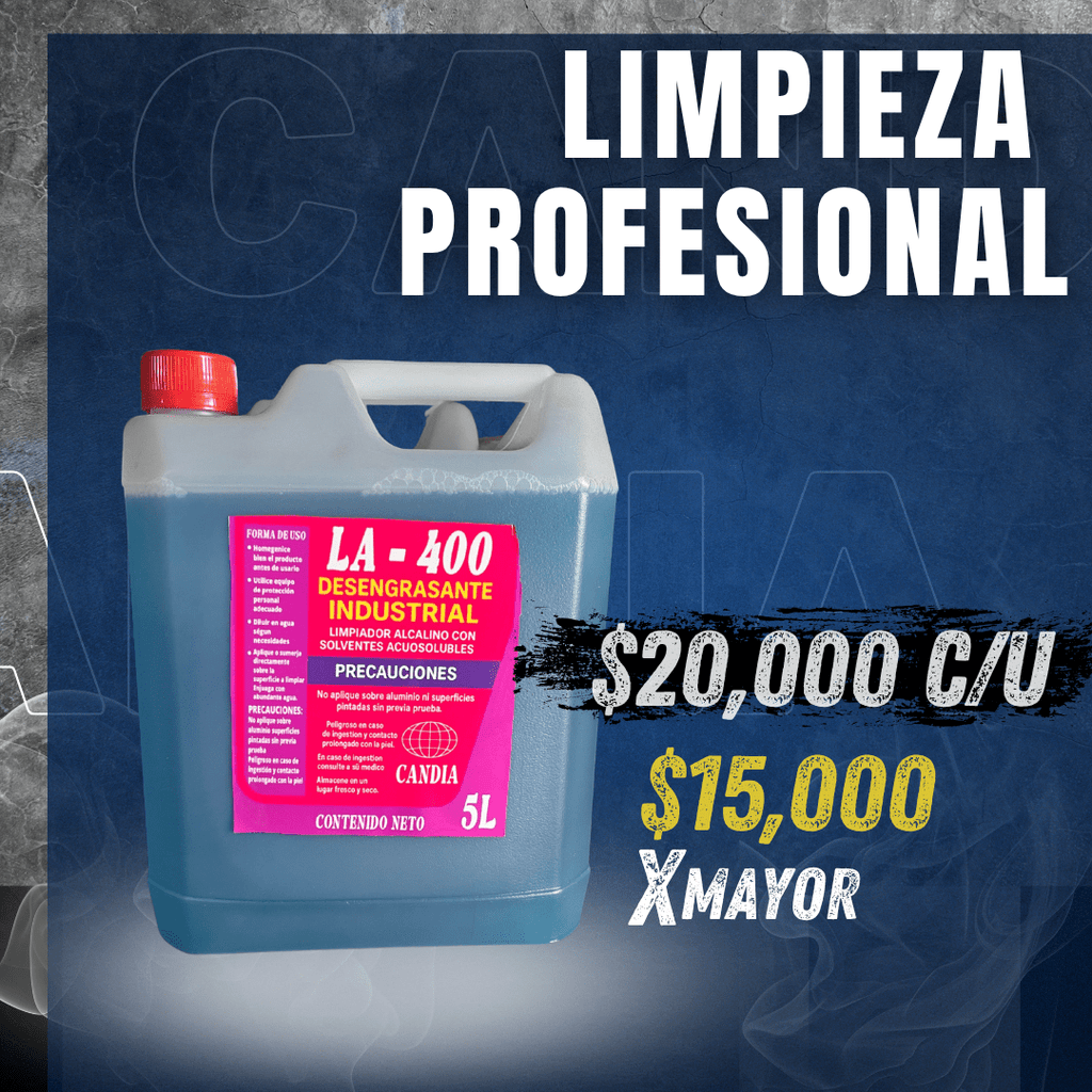 Alumax + Desengrasante 5 LTS Candia ducha grafitada