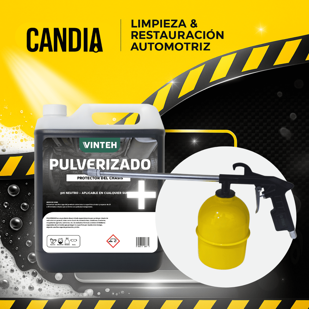 Pulverizado 5LTS + Pístola Pulverizadora Candia ducha grafitada